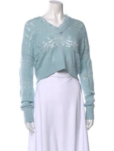 Pre-owned Intermix Crew Neck Sweater In Blue