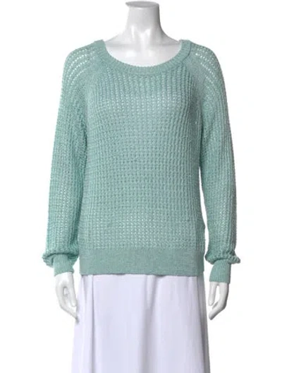Pre-owned Intermix Crew Neck Sweater In Blue