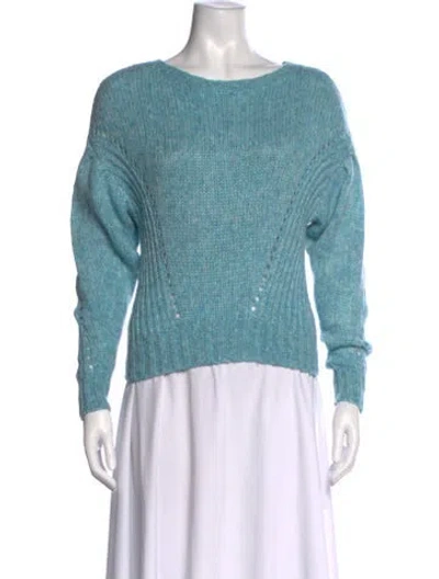 Pre-owned Intermix Crew Neck Sweater In Blue