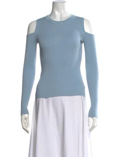 Pre-owned Intermix Crew Neck Sweater In Blue