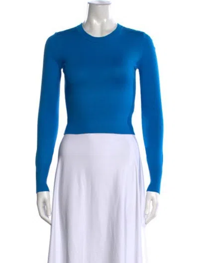 Pre-owned Intermix Crew Neck Sweater In Blue
