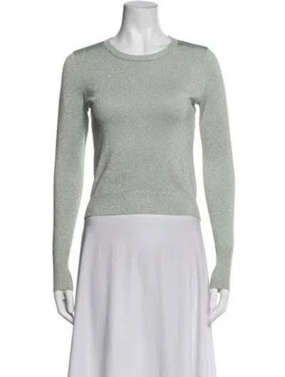 Pre-owned Intermix Crew Neck Sweater In Green