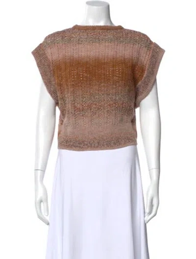 Pre-owned Intermix Crew Neck Sweater In Pink