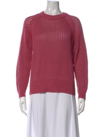 Pre-owned Intermix Crew Neck Sweater In Pink