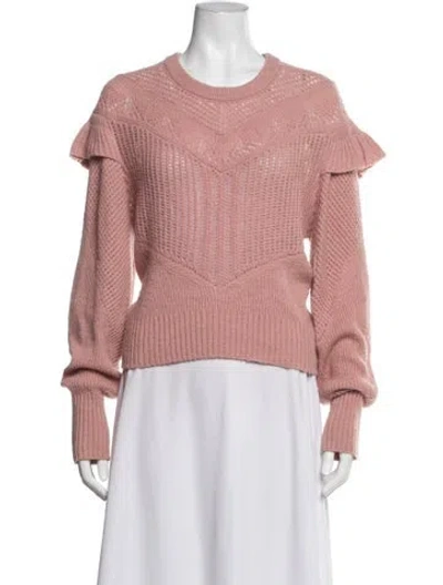 Pre-owned Intermix Crew Neck Sweater In Pink