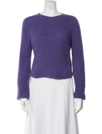 Pre-owned Intermix Crew Neck Sweater In Purple