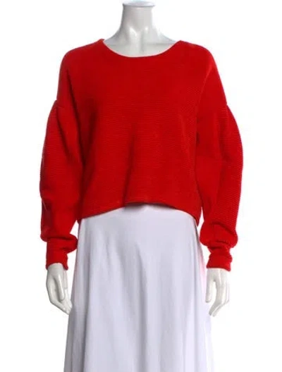 Pre-owned Intermix Crew Neck Sweater In Red
