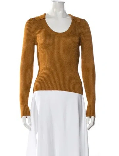 Pre-owned Intermix Crew Neck Sweater W/ Tags In Brown