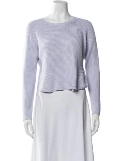 Pre-owned Intermix Crew Neck Sweater In White