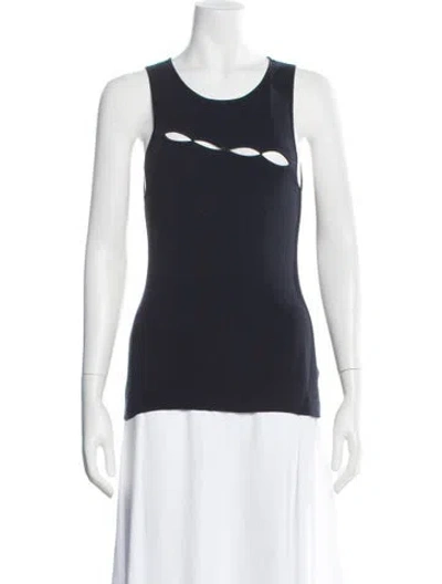 Pre-owned Intermix Crew Neck Sweater In White