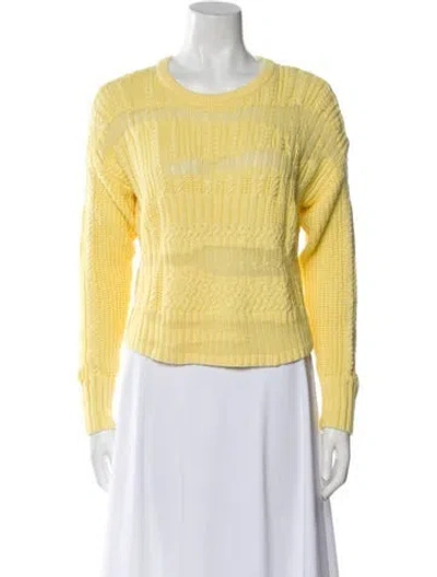 Pre-owned Intermix Crew Neck Sweater In Yellow