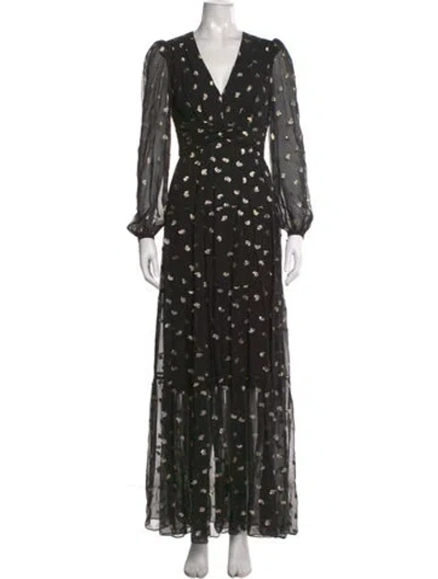 Pre-owned Intermix Floral Print Long Dress In Multi