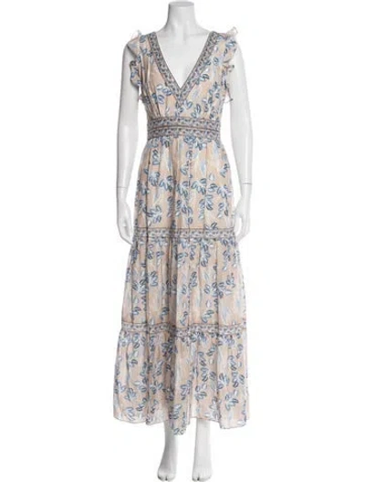 Pre-owned Intermix Floral Print Long Dress W/ Tags In Multi