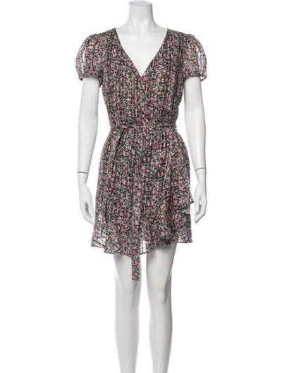 Pre-owned Intermix Floral Print Mini Dress In Multi