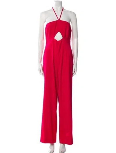Pre-owned Intermix Halterneck Jumpsuit In Pink