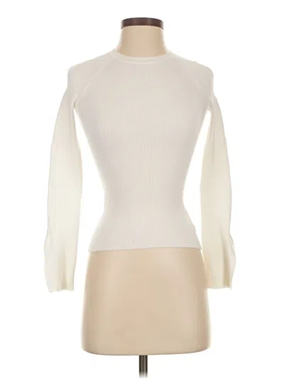 Pre-owned Intermix Long Sleeve Turtleneck In Ivory