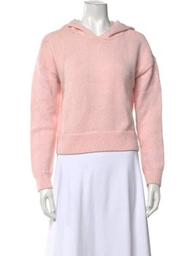 Pre-owned Intermix Merino Wool Crew Neck Sweater In Pink