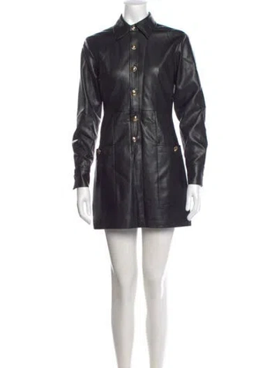 Pre-owned Intermix Mini Dress In Black
