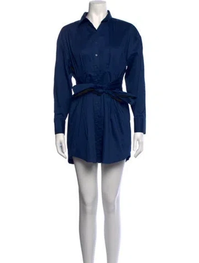 Pre-owned Intermix Mini Dress In Blue