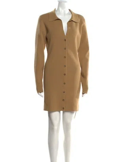 Pre-owned Intermix Mini Dress In Brown