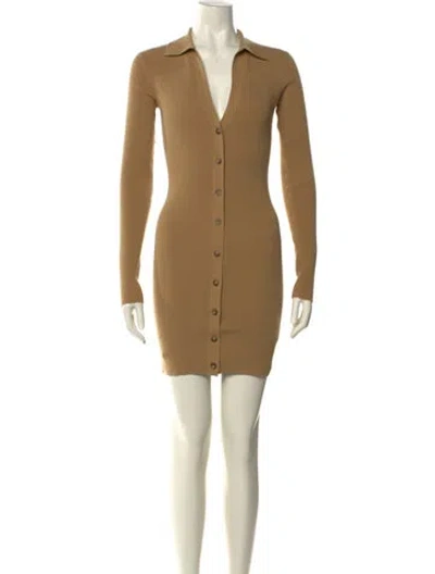 Pre-owned Intermix Mini Dress In Brown