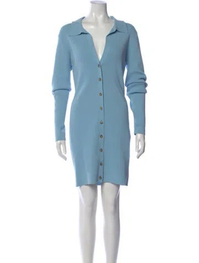 Pre-owned Intermix Mini Dress W/ Tags In Blue