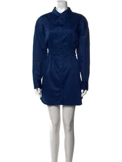 Pre-owned Intermix Mini Dress W/ Tags In Blue