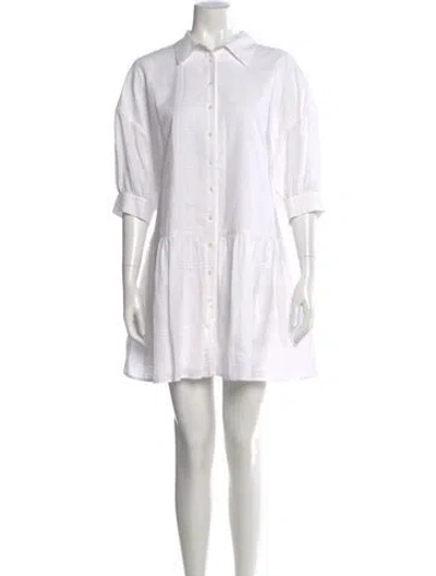 Pre-owned Intermix Mini Dress In White