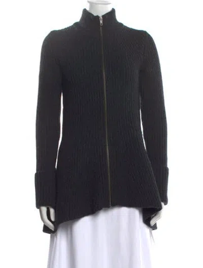 Pre-owned Intermix Mock Neck Sweater In Grey