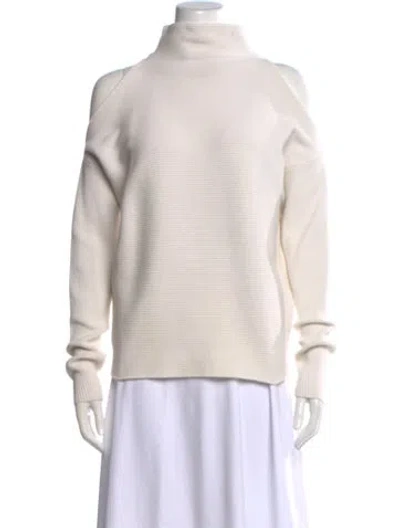 Pre-owned Intermix Mock Neck Sweater In Neutral