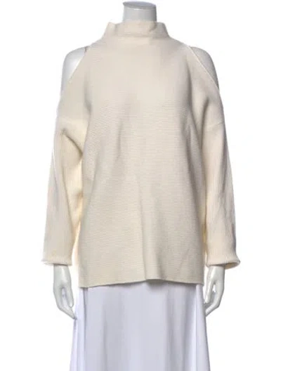 Pre-owned Intermix Mock Neck Sweater In Neutrals