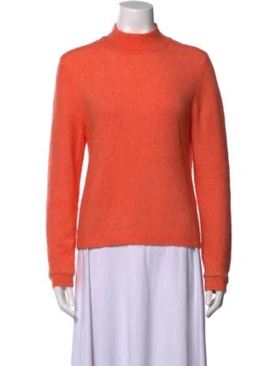 Pre-owned Intermix Mock Neck Sweater In Orange