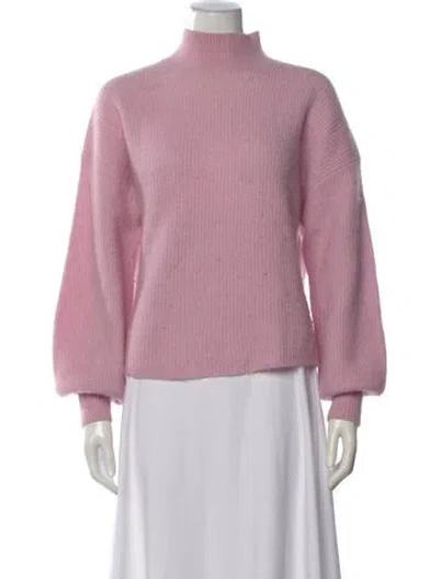 Pre-owned Intermix Mock Neck Sweater In Pink