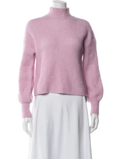 Pre-owned Intermix Mock Neck Sweater In Pink