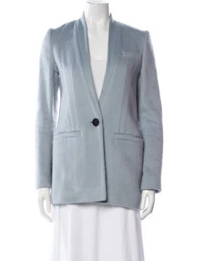 Pre-owned Intermix Mohair Blazer In Blue
