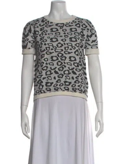 Pre-owned Intermix Nylon Animal Print Sweater In Multi