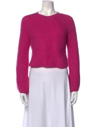 Pre-owned Intermix Nylon Crew Neck Sweater In Pink