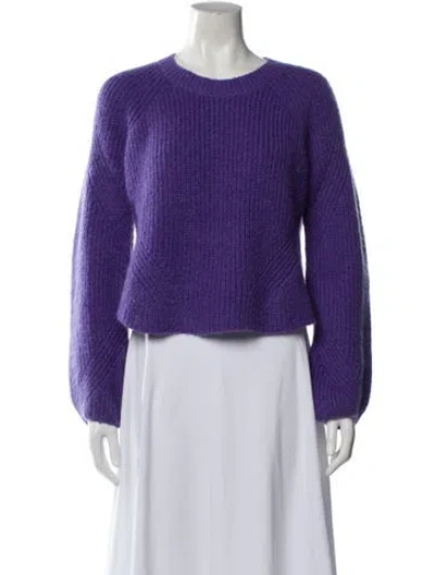 Pre-owned Intermix Nylon Crew Neck Sweater In Purple