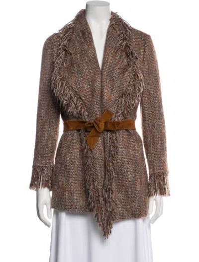 Pre-owned Intermix Nylon Tweed Pattern Evening Jacket In Neutral