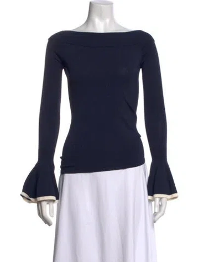 Pre-owned Intermix Off-the-shoulder Sweater In Neutrals