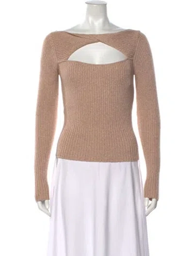 Pre-owned Intermix Off-the-shoulder Sweater In Pink