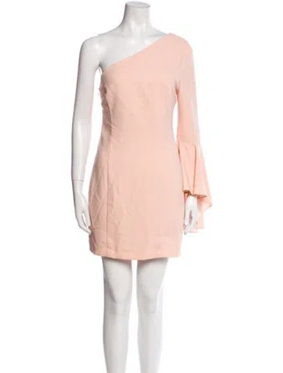 Pre-owned Intermix One-shoulder Mini Dress In Pink