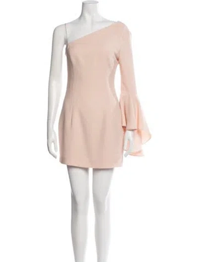 Pre-owned Intermix One-shoulder Mini Dress In Pink