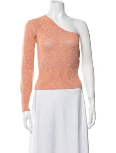 Pre-owned Intermix One-shoulder Sweater In Neutrals