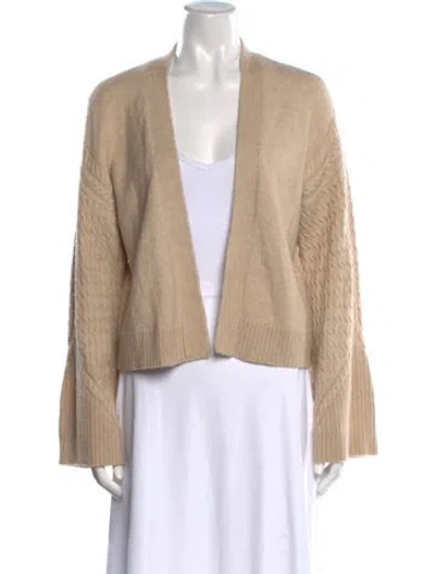Pre-owned Intermix Open Front Sweater In Neutral