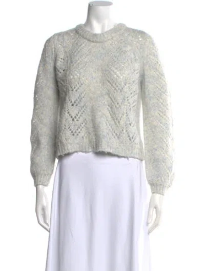 Pre-owned Intermix Patterned Crew Neck Sweater In Blue