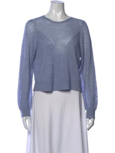 Pre-owned Intermix Patterned Crew Neck Sweater In Blue