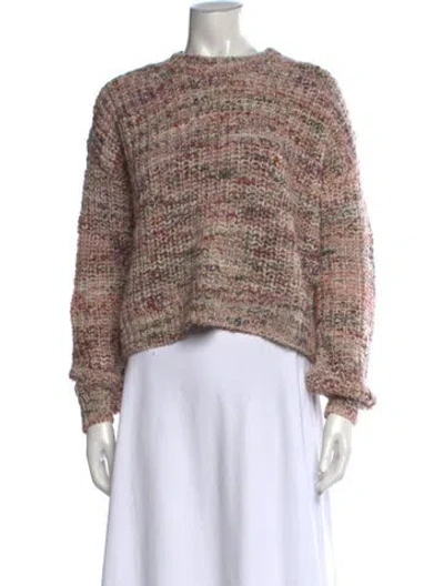 Pre-owned Intermix Patterned Crew Neck Sweater In Neutrals