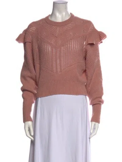 Pre-owned Intermix Patterned Crew Neck Sweater In Pink
