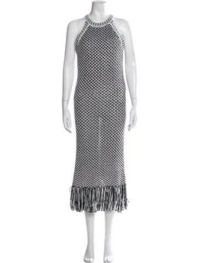 Pre-owned Intermix Patterned Midi Length Dress In Multi